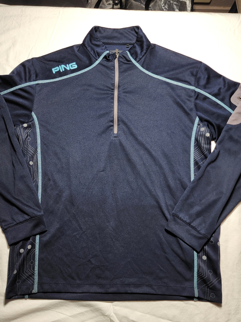 PING Men's Navy 1/4-Zip Performance Jacket